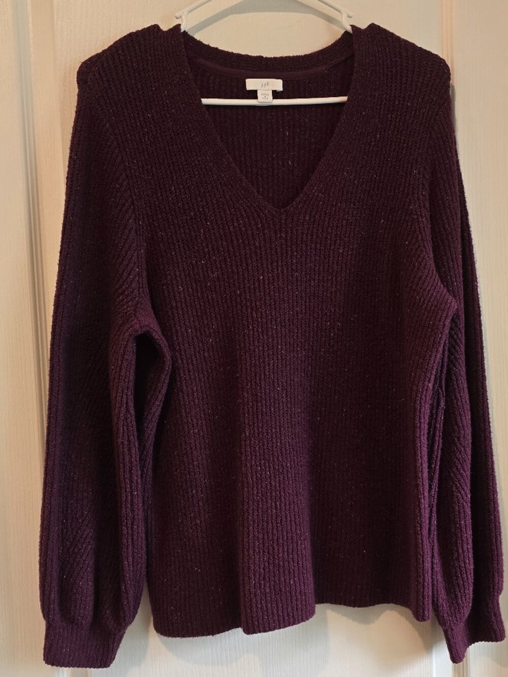 JJill V-Neck Tweed Sweater